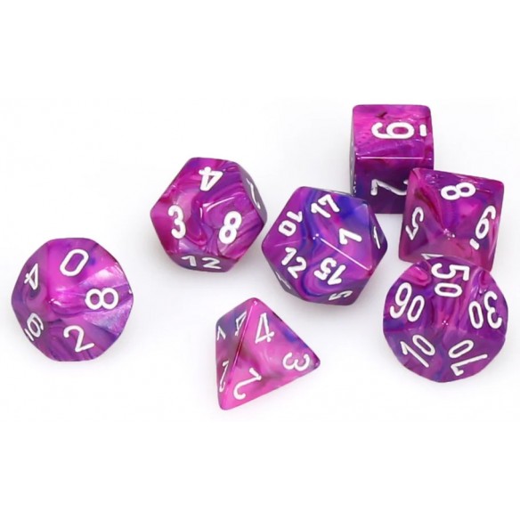 Chessex - Set 7 Dadi - Festive Violet/White