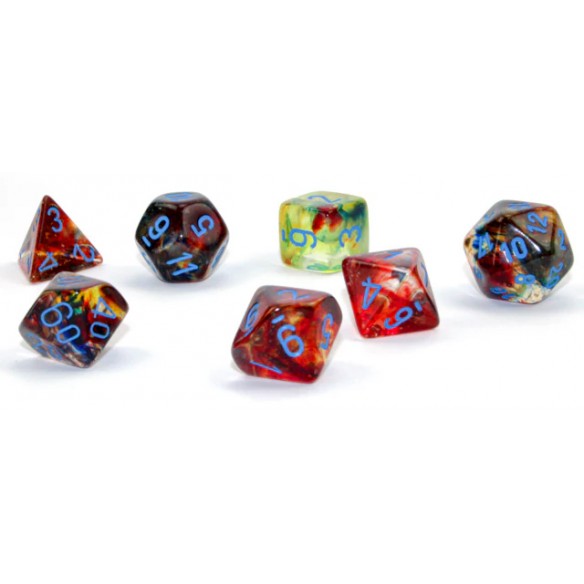 Chessex - Set 7 Dadi - Nebula Luminary Primary/Blue