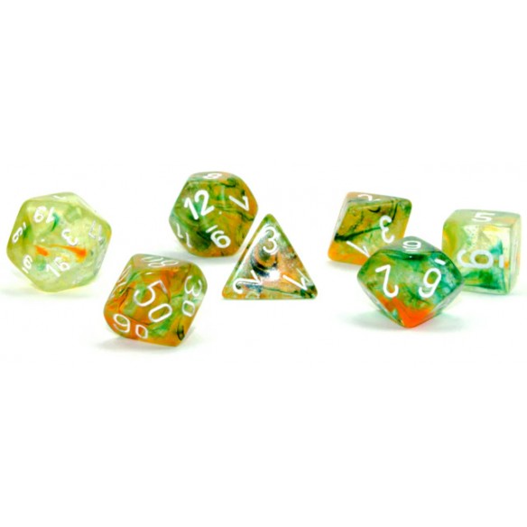 Chessex - Set 7 Dadi - Nebula Luminary Spring/White