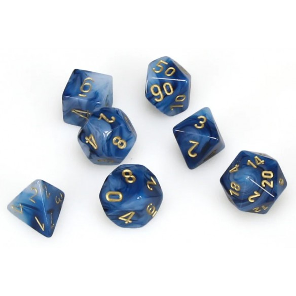 Chessex - Set 7 Dadi - Phantom Teal/Gold