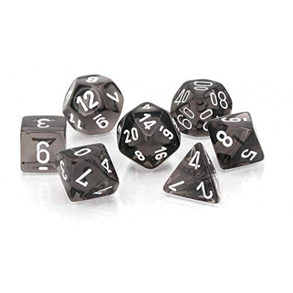 Chessex - Set 7 Dadi - Translucent Smoke/White