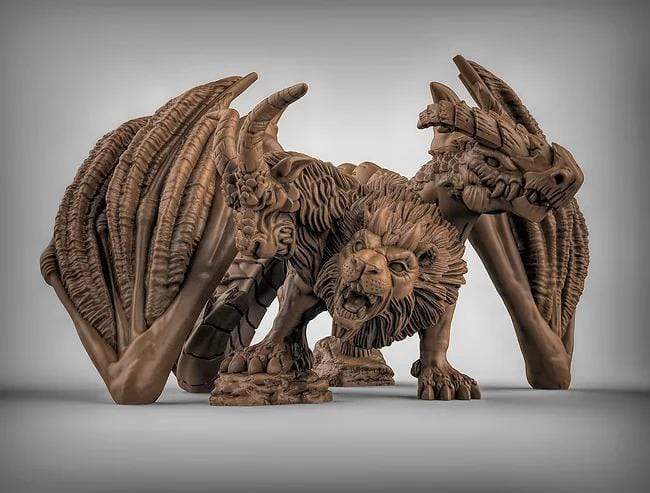 Chimera mostro miniatura 3d resina