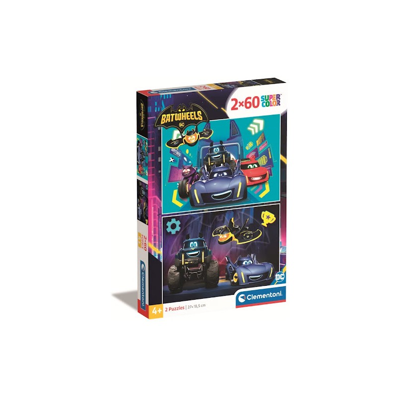 CLEMENTONI PUZZLE BATHWEELS 2X60, ANNI 4+