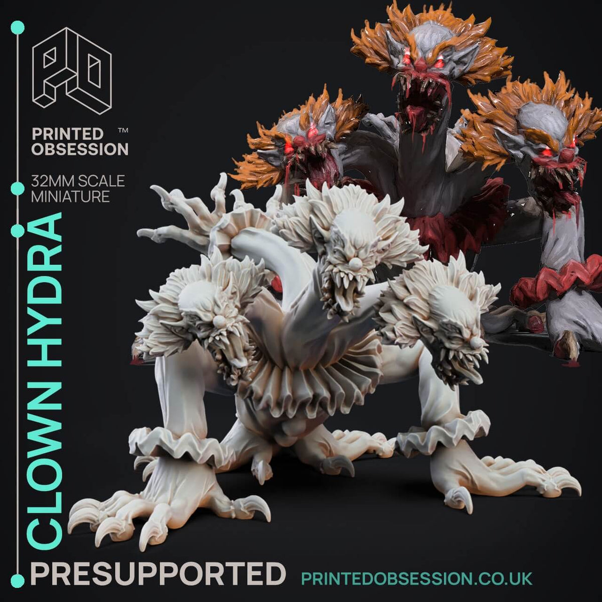 Clown Idra horror mostruosità miniatura