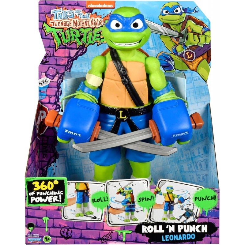 GIOCHI PREZIOSI - Turtles GIGANTE Rolling Punch Leonardo - TU843000