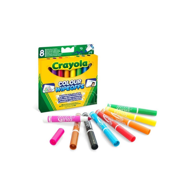 CRAYOLA PENNARELLI PER LAAGNA BIANCA, 8 PENNARELLI PUNTA LARGA, ANNI 3+