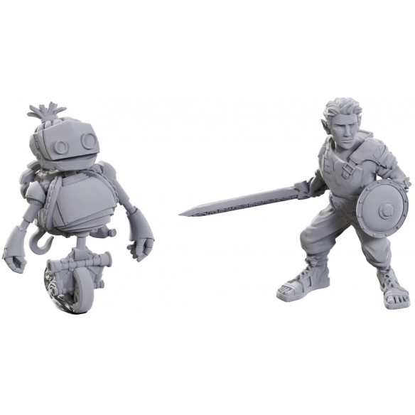 Critical Role Unpainted Miniatures - Orym of the Air Ashari & Fresh Cut Grass