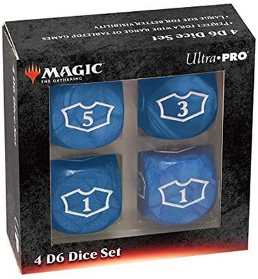 Ultra Pro SET 4 DADI D6 22 mm MANA BLU Blue Magic the Gathering