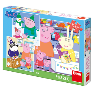Dino Peppa Pig 3x55 Puzzle