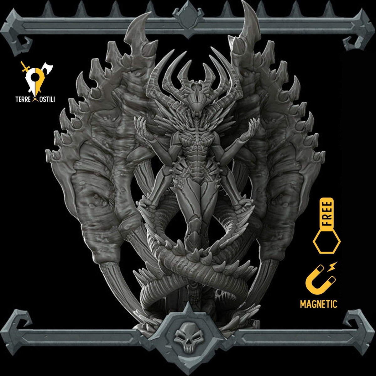 Dea dell'oscurità regina alinea demone miniatura 3D