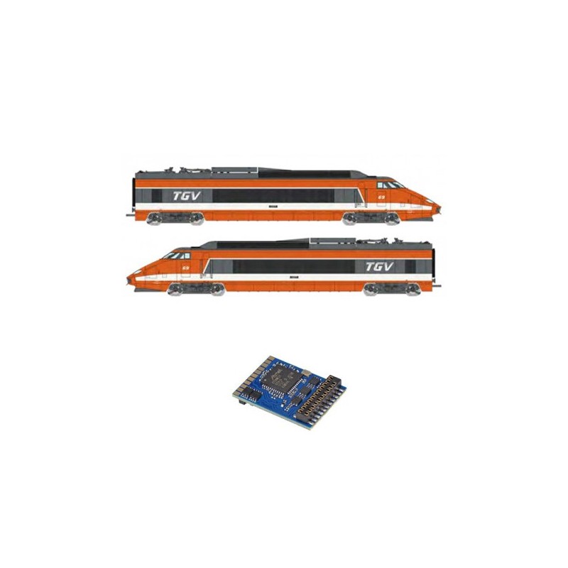 Decoder a 21 pin configurato per TGV (Ree Modéles). ESU ER301/TGV