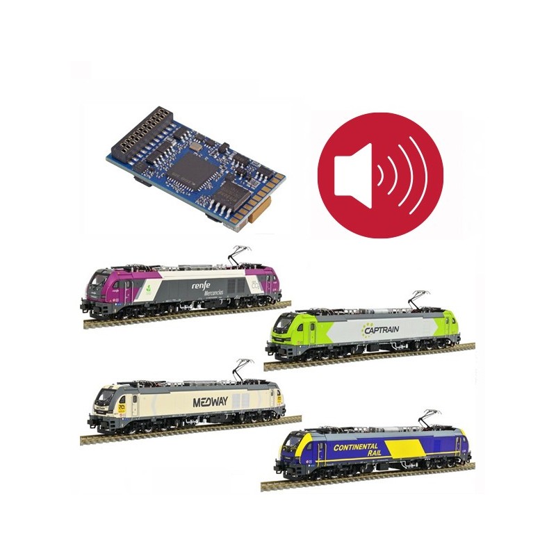Decoder sonoro per locomotive Euro6000 SUDEXPRESS. ESU ER301/256_21S