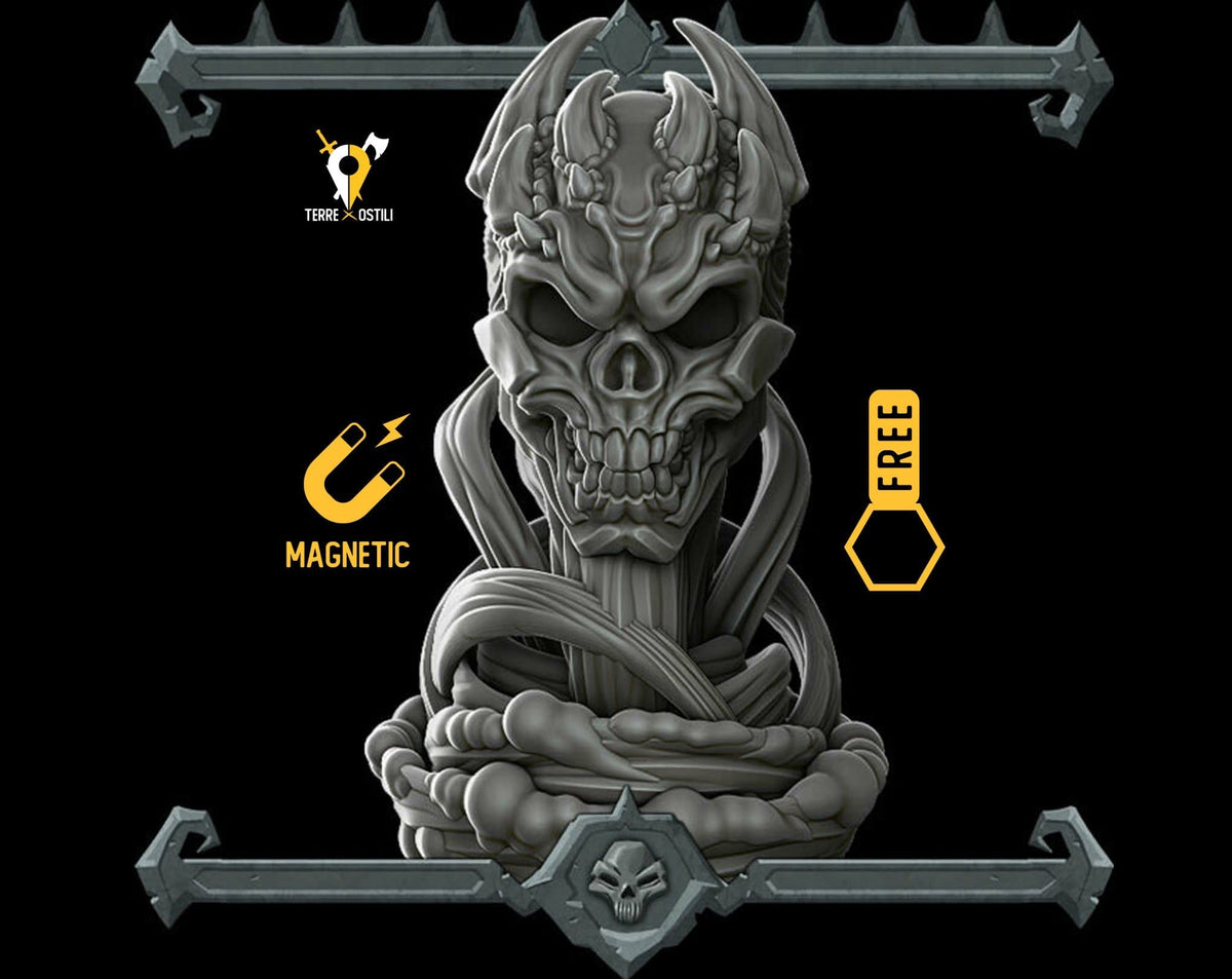 Demilich flameskull miniatura