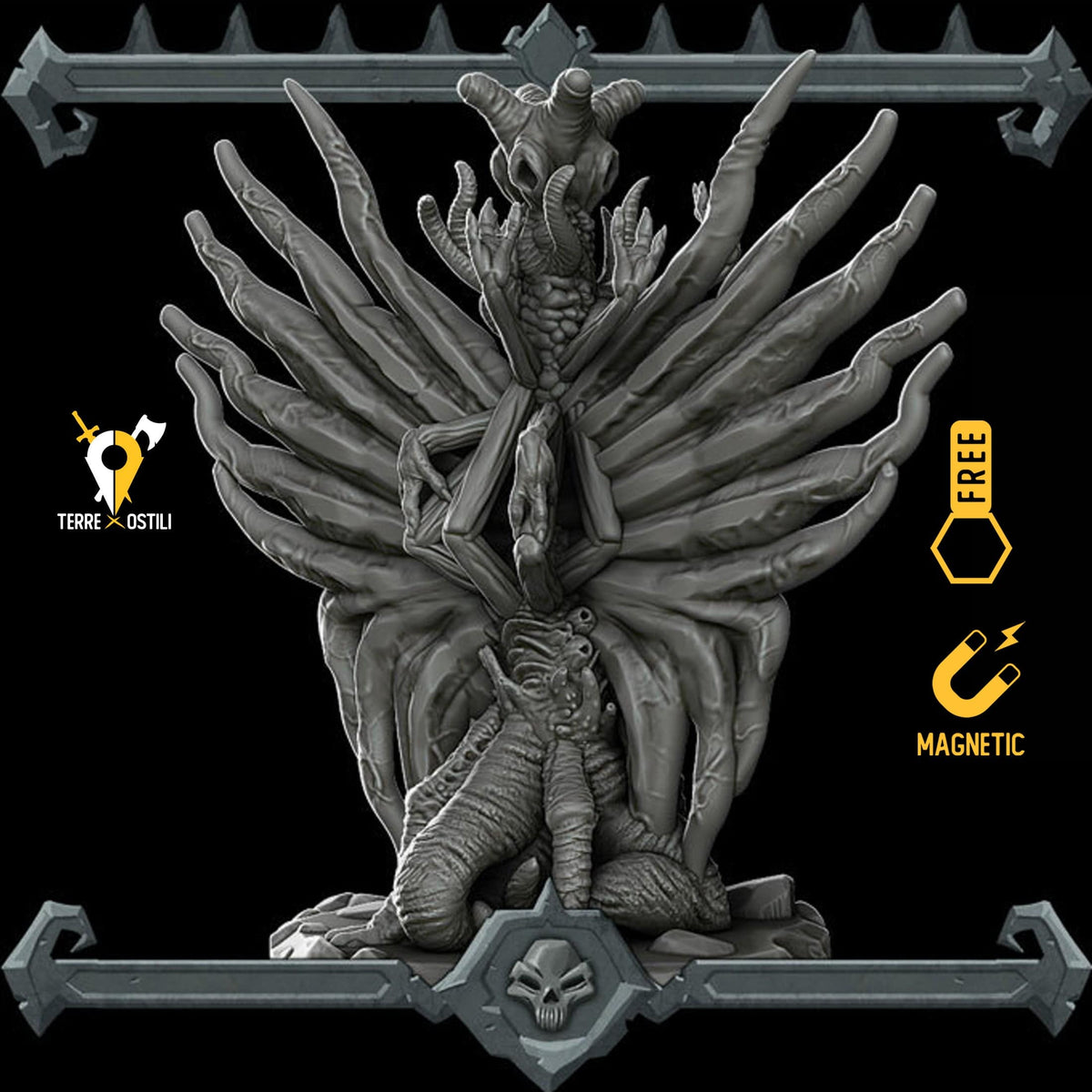 Dio del dolore mostruosità demone miniatura 3d resina