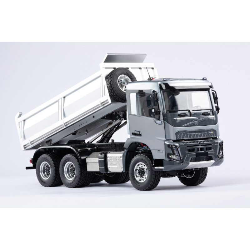 Double E  Autocarro con cassone ribaltabile Volvo FMX idraulico (bianco) Scala 1:14 RTR