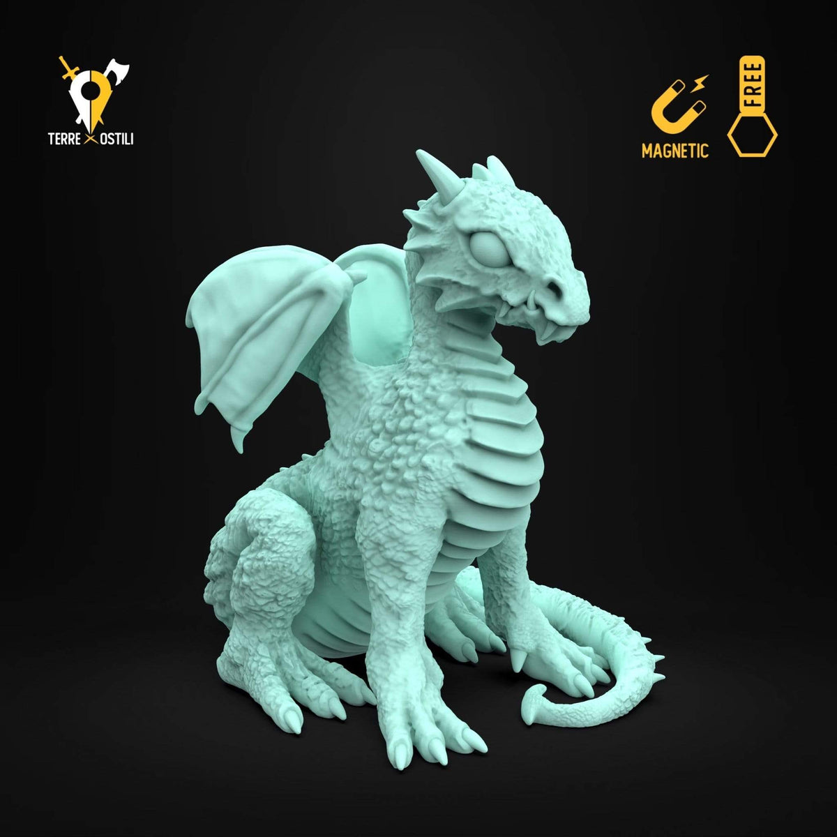 Drago cucciolo miniatura compagno animale famiglio