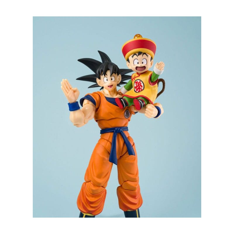 Preordine Dragon Ball S.H.Figuarts Action Figure Son Goku & Son Gohan Kid & Kintoun 14 cm & 6 cm