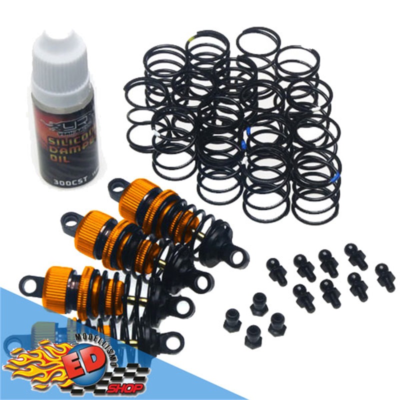 Yeah Racing set ammortizzatori 55mm per 1/10 touring Shock Gear (4) ORANGE - [DSG-0055OR]