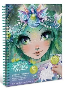 Adesivo per diario creativo stelle nebulose per numero