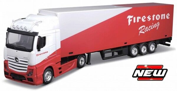 Bburago 1:43 Camion con rimorchio MB Actros Gigaspace Firestone