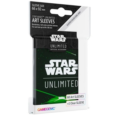 60+1 Sleeves Gamegenic 66x92 Star Wars Unlimited ART SLEEVES CARD BACK GREEN Bustine Protettive