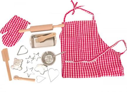 Woody Kitchen Set da forno con sagome da taglio e grembiule