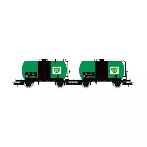 Coffret de 2 wagons-citernes « BP » - Rivarossi HR6567 - HO 1/87 - FS - EP IV