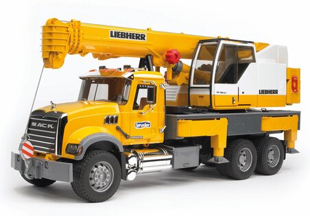 BRUDER 02818 MACK Granit Liebherr Gru semovente