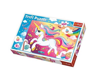 Trefl Puzzle 100 pezzi - Unicorno con dolci