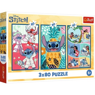 Trefl Puzzle 3 x 80 Il mondo di Stitch / Lilo&Stitch