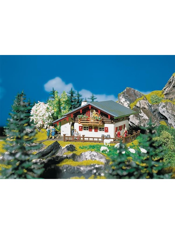 FALLER 130287 Scala HO Chalet alpino con tetto piatto e ampio balcone