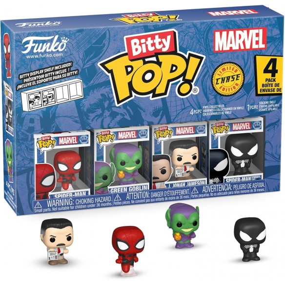 Funko Bitty Pop - Marvel 4 Pack - Spider-Man / Green Goblin / J. Jonah Jameson / Mystery (Chase)