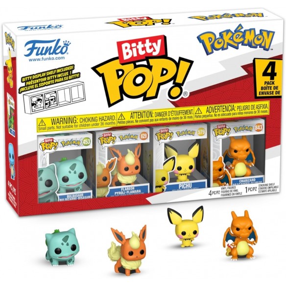 Funko Bitty Pop - Pokémon 4 Pack - Bulbasaur / Flareon / Pichu / Charizard