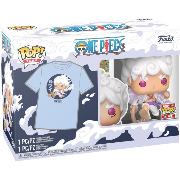 Funko Pop Tees - Luffy Gear Five + Tee (Taglia L) - One Piece