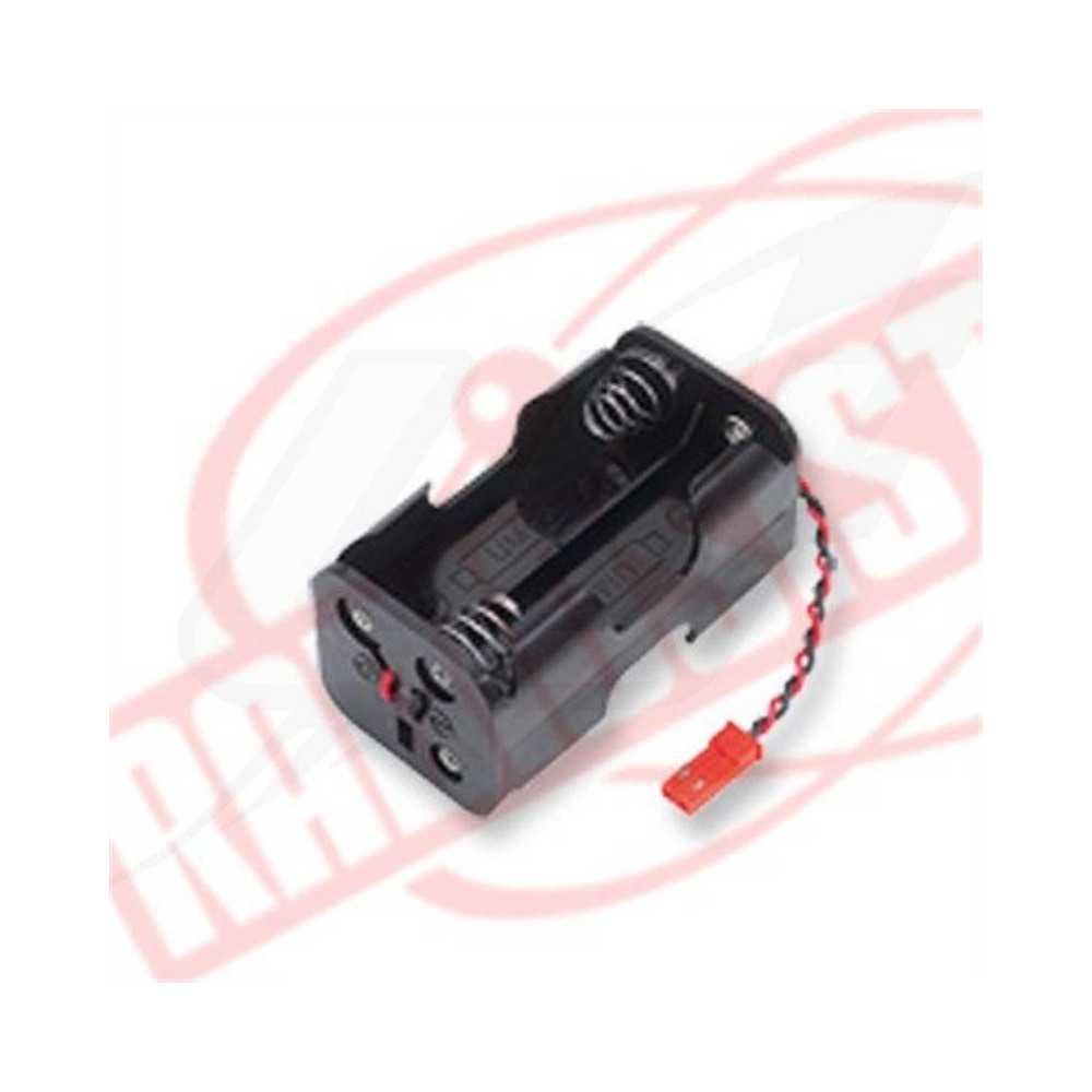 Futaba Contenitore per quattro Batterie a Stilo formato AA con Spina BEC Rossa (art. FU328B)