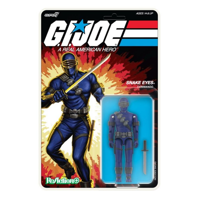 Preordine GI Joe ReAction+ Action Figure Wave 3 Snake Eyes (Cartoon) 10 cm