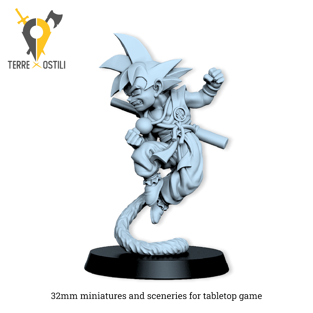 Giovane kakarot monaco guerriero dragon ball | pop miniatura 3D resina | Terre Ostili | Goku | Dragon ball