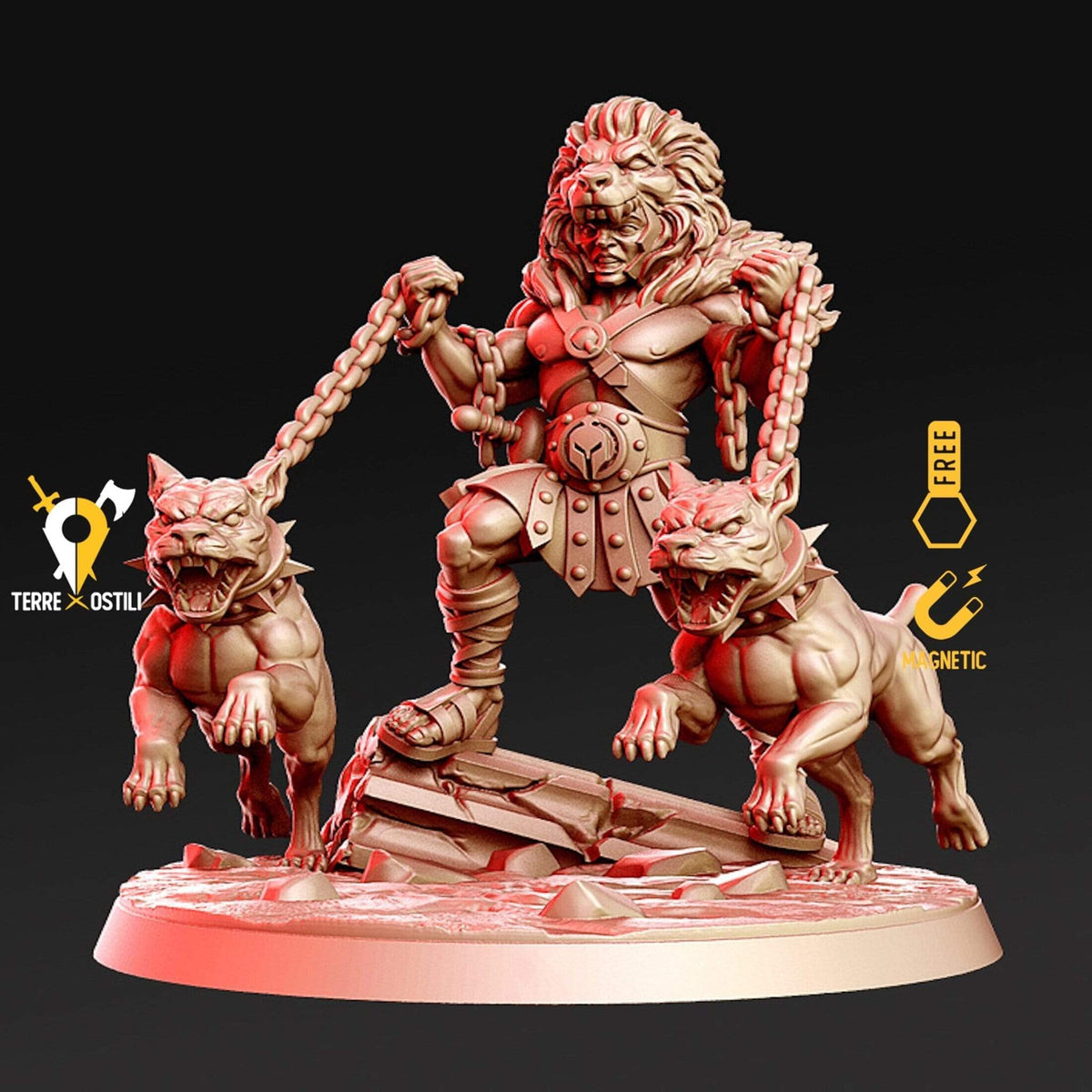 Gladiatore domatore guerriero miniatura