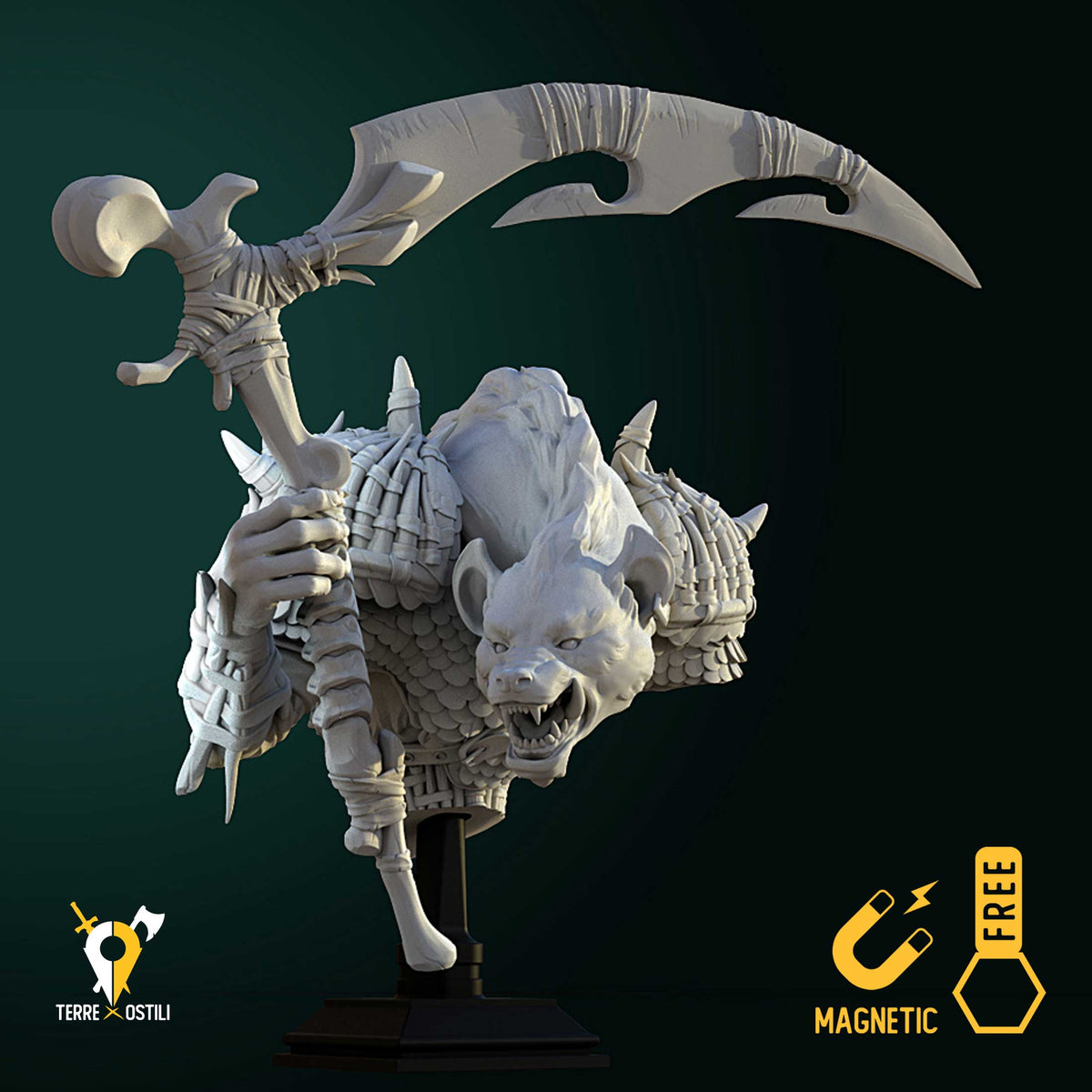 Gnoll comandante leader busto resina alta qualità miniatura