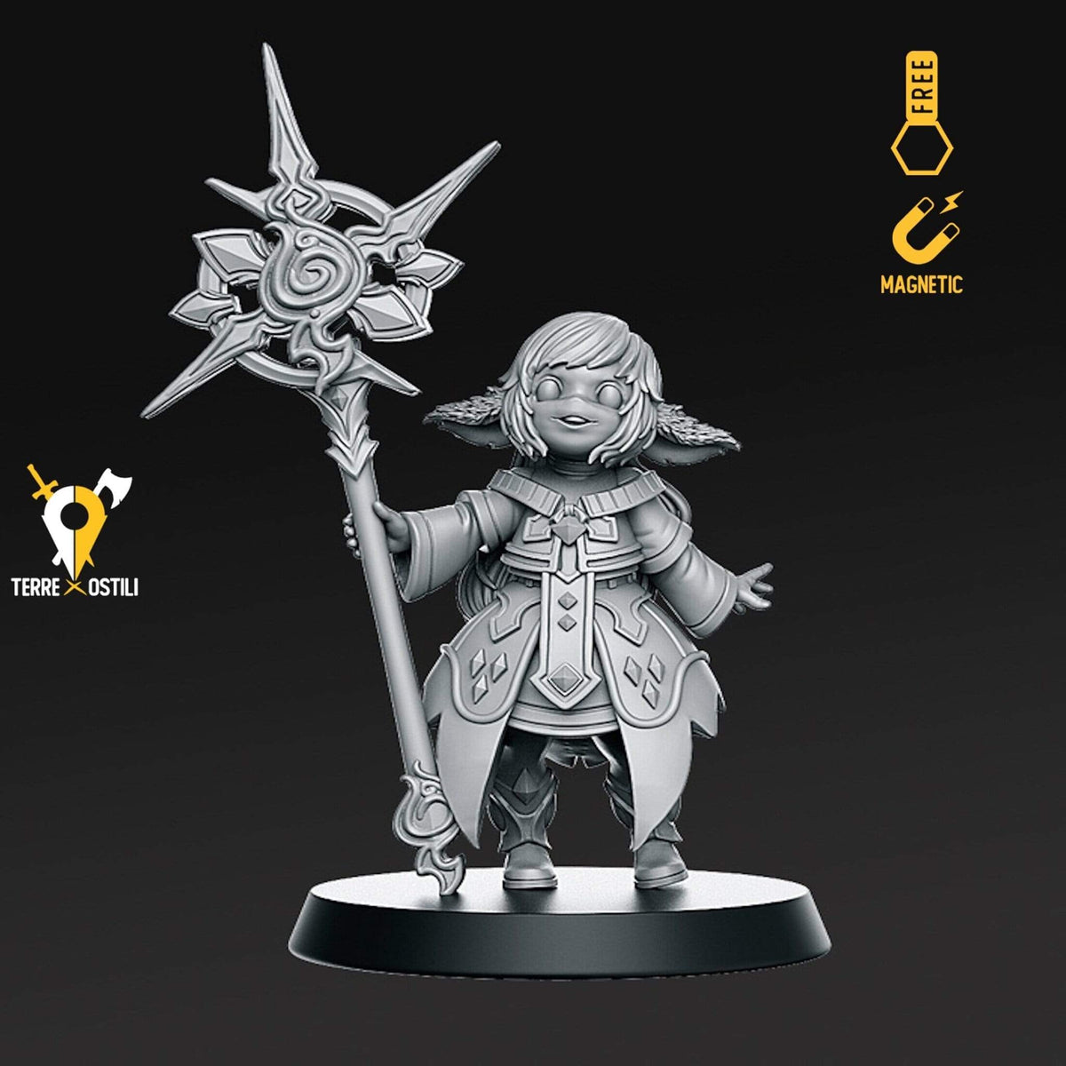 Lyn Gnoma foresta mago stregone miniatura