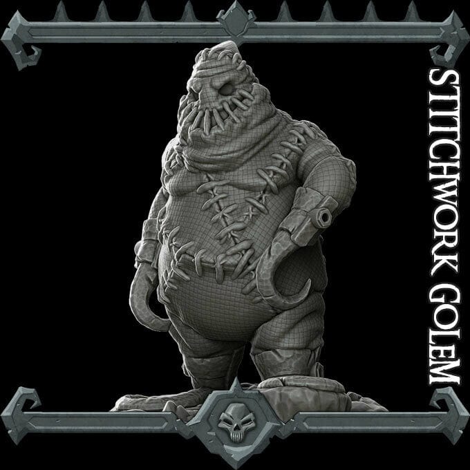 Golem stoffa pezza demone incubo sacco miniatura 3d resina