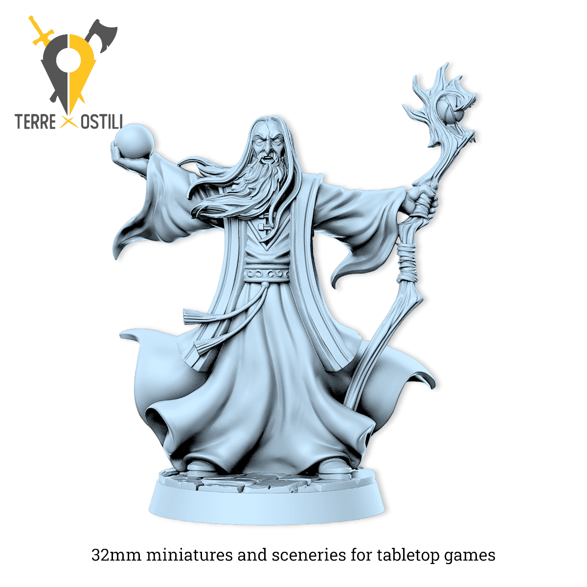 Gormund umano stregone corrotto saruman lotr anelli | miniatura 3D resina | Terre Ostili