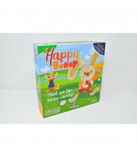 Happy Bunny - Gioco Cooperativo per Famiglia, Raccogli Carote e Sfida il Contadino, 1-4 Giocatori, 3+ Anni, 15 Minuti di Diverti
