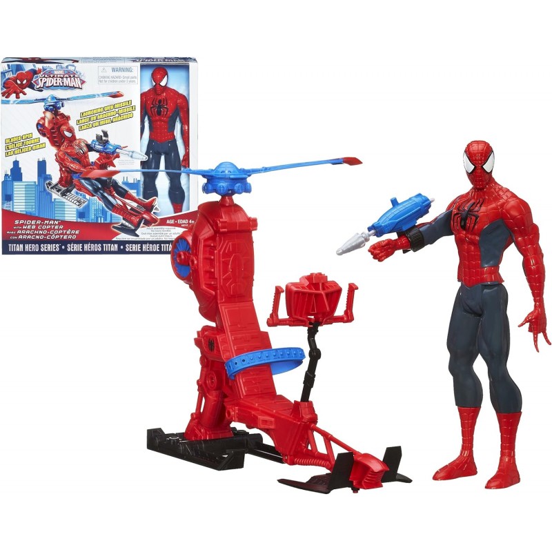 HASBRO - Marvel Spiderman Personaggio 30cm. con Elicottero - A6747