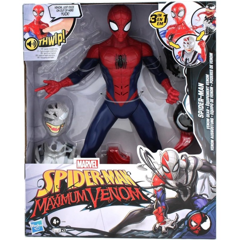 HASBRO - Marvel Spiderman Personaggio 33cm. Trasformabile - E74935