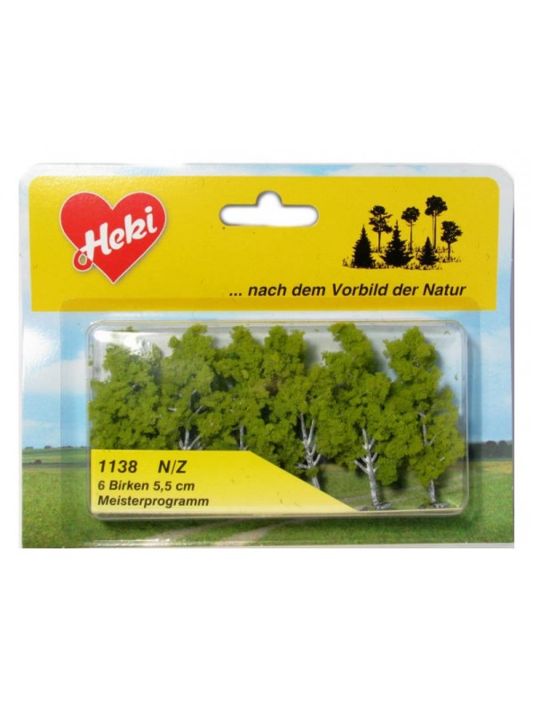 HEKI 1138 Confezione di cinque betulle (altezza cm. 5.5)