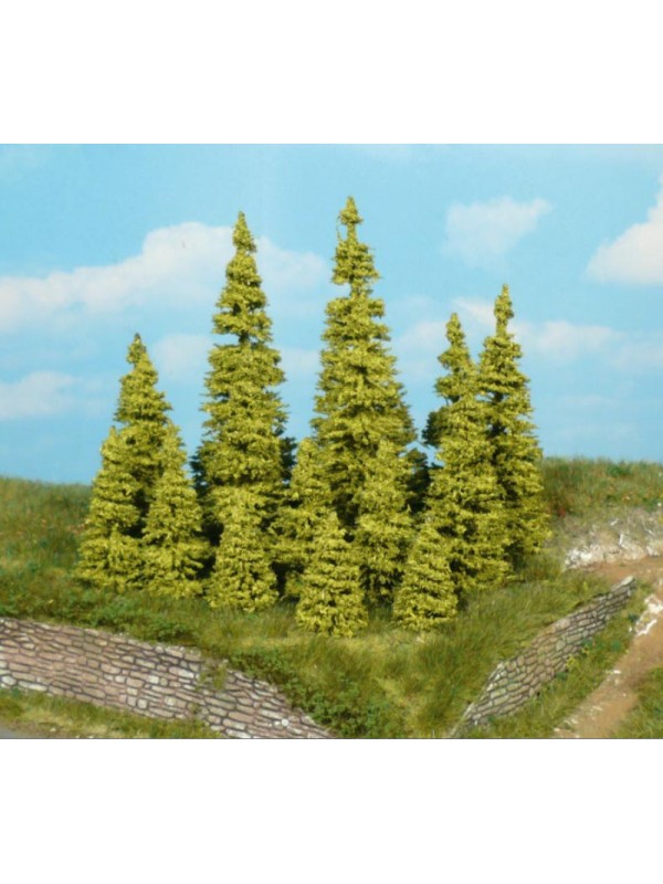 HEKI 2145 Confezione di dieci larici (verde chiaro) altezza cm. 3-5