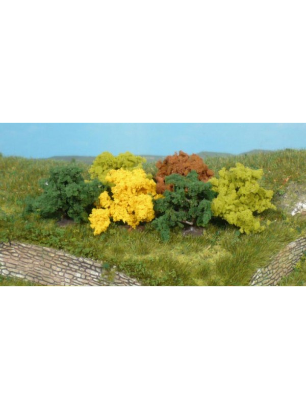 HEKI 1181 Confezione di otto cespugli vari colori (altezza cm. 4)