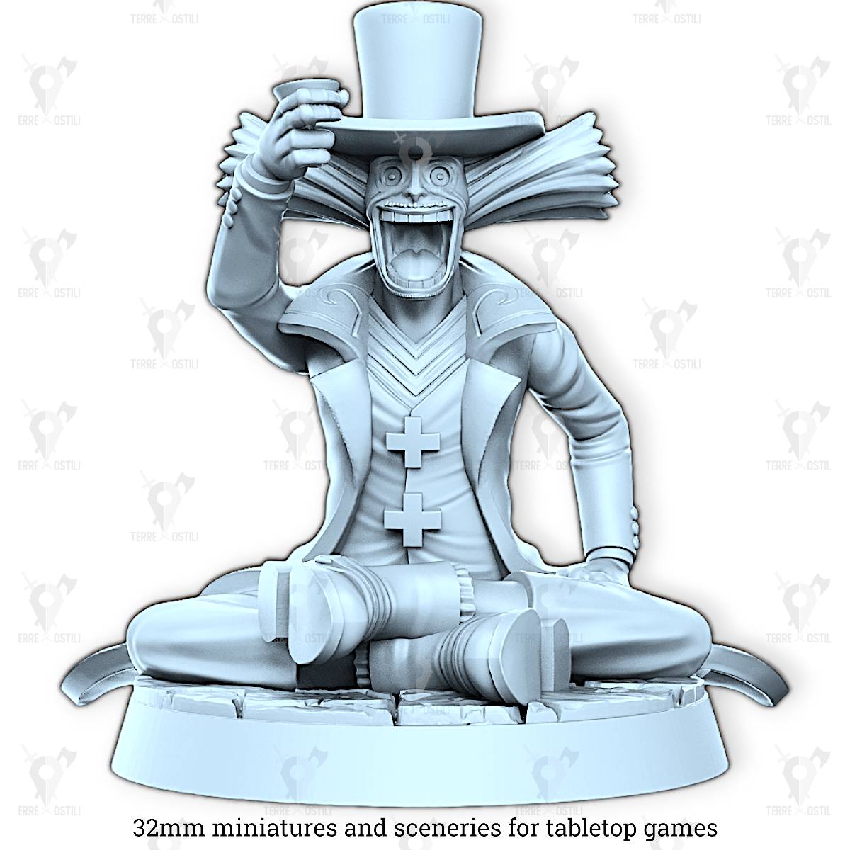 Hiriluk umano pirata medico alchimista onep | miniatura 3D resina | Terre Ostili