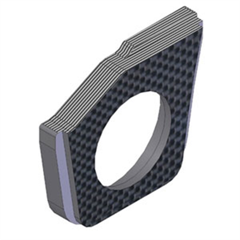 Supporto cuscinetto anteriore regolabile in carbonio 4mm SX - [HK101L]